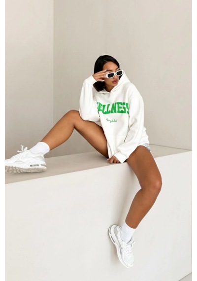 Rovebella Benessere Wellness Oversize Sweatshirt Beyaz