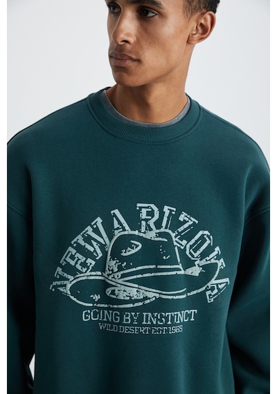 Grımelange Hat Erkek Yumuşacık Yeşil Sweatshirt Yeşil