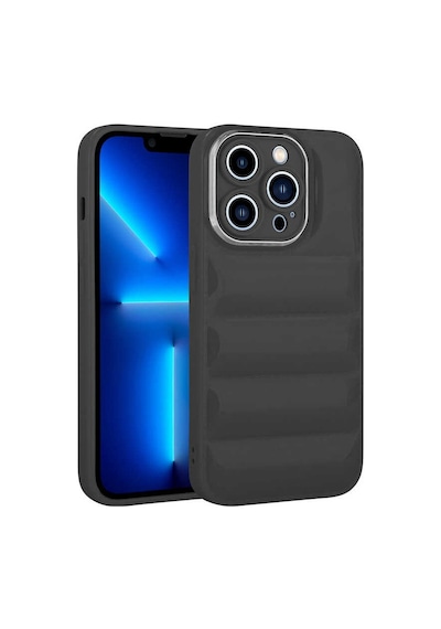 Kilifone - İphone 13 Pro Uyumlu Kılıf Kamera Korumalı Parlak Airbag'li Galya Kapak - Siyah - T25266