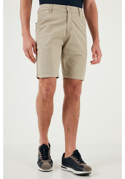 Buratti Pamuklu Slim Tapered Bermuda Erkek Şort 4503S67Smilano Bej