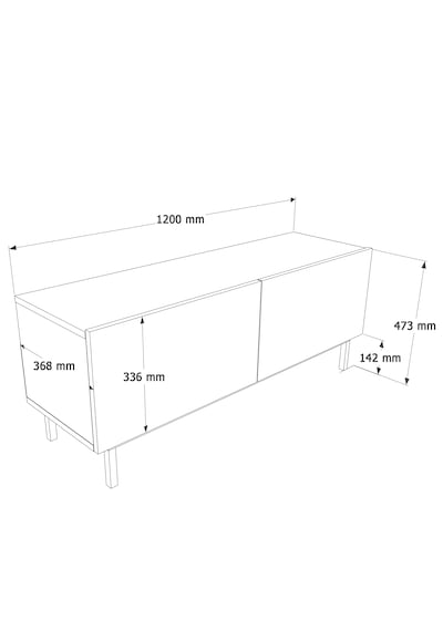 Robinhome Miami Tv Ünitesi Sehpası 2 Kapaklı Ahşap Ayaklı 120cm Kumsal Bej
