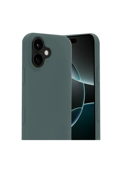 Apple İphone 17 Nano İçi Kadife Silikon - Koyu Yeşil 0