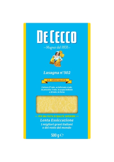 De Cecco Lazanya Makarna 500 G - İtalyan Lezzeti 4'li Avantaj Paketi - 4 Adet Tarı