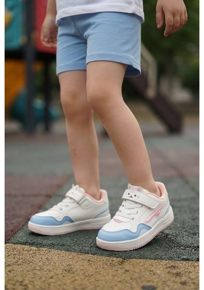 Fort Cool Shark Anatomik Rahat Sneaker Kız Çocuk Ayakkabı Pudra