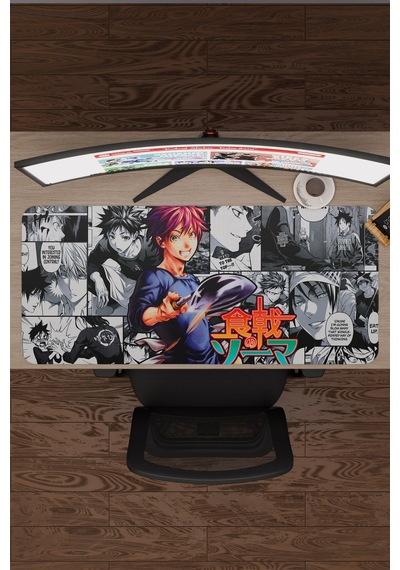 Food Wars Anime V2 - 90x40 Xxl Gaming Kauçuk Kaymaz Taban Mouse Pad Fare Altlığı