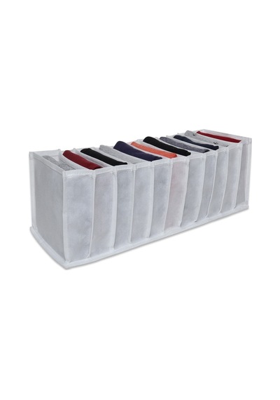 11 Gözlü Dolap Çekmece Içi Akordiyon Katlanır Çamaşır Düzenleyici Organizer Medıum Kumaş 45 X 45 Bey Diğer
