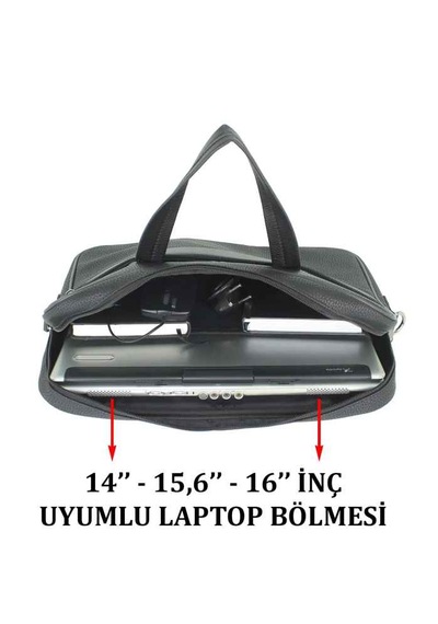 Case Club Omuz El Notebook Evrak Çanta Omuz Askılı 15,6 İnç Siyah
