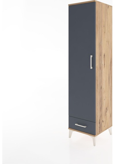 Hyperion Dolap 4 Raflı Tek Çekmeceli Tek Kapaklı 44x44x182 Ça... Çam