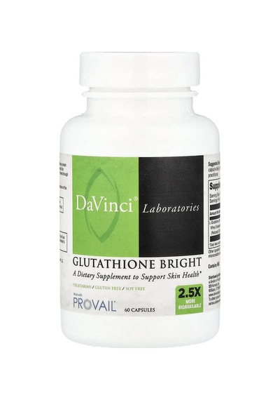 Davinci Laboratories, Glutathione Bright, 60 Capsules 200 Mg Per Capsule