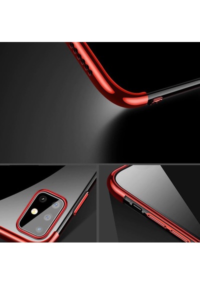 Galaxy A71 Köseleri Renkli Seffaf Kamera Korumali Silikon Kilif 402647315