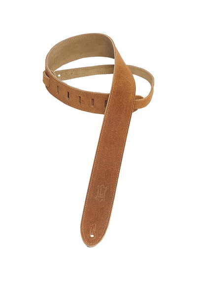 Levy's Leathers Ms12-hny 2" Hand-brushed Suede Guitar Strap, Honey