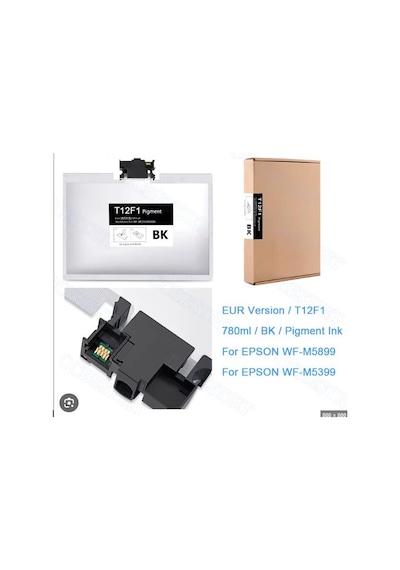 Muadil Epson T12f1 Xxl Siyah Kartuş Workforce Pro M5399/m5899 Uyumlu 780 Ml / 40.000 Sayfa Bkkb St10026 Colorbox
