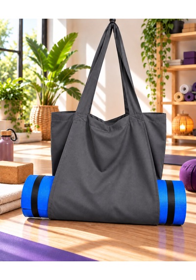 Mat Taşıma Çantası Yoga Fitness Silindir Antrenman Çantası - Çantalı Fermuarlı Mat Taşıma Çantası Antrasit