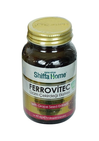 Shiffa Home Ferrovitec Üzüm Çekirdeği Ekstresi Diyet Takviyesi 710 Mg X 60