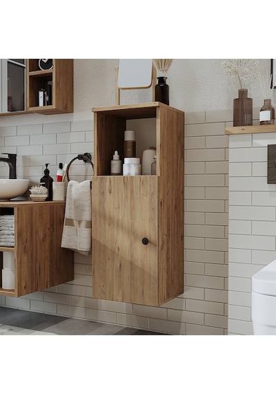 Banyo Dolabı Mat Mdf 90 X 35 Cm Banyo Boy Dolabı Atlantik Atlantik Çam