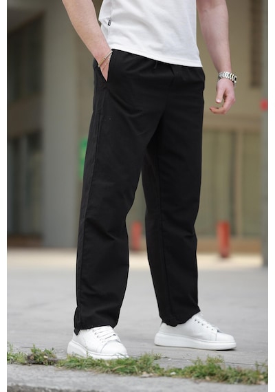Madmext Siyah Rahat Kesim Erkek Pantolon E6561
