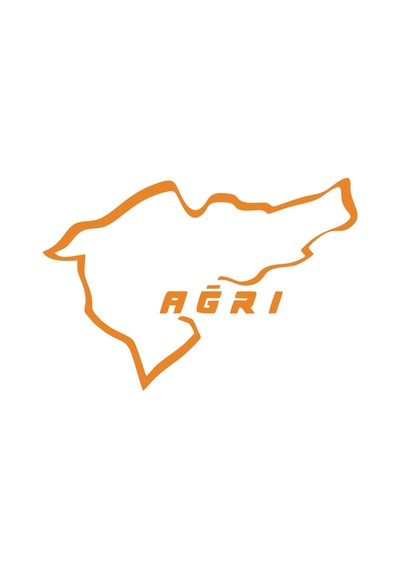 Ağrı Araba Sticker 17x17 Cm Turuncu