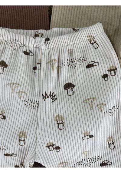101 Dalmations Mantar Baskılı Yenidoğan Organik Pamuk Erkek Bebek Patikli Eşofman 3lü Set Çok Renkli