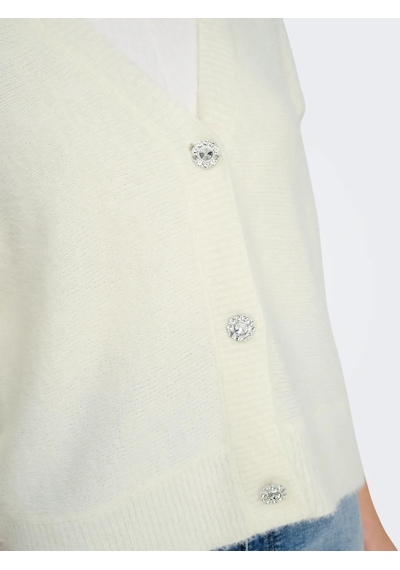 Only Onlella Piumo Ls Cardigan Knt Kadın Ceket 15259564 Ekru