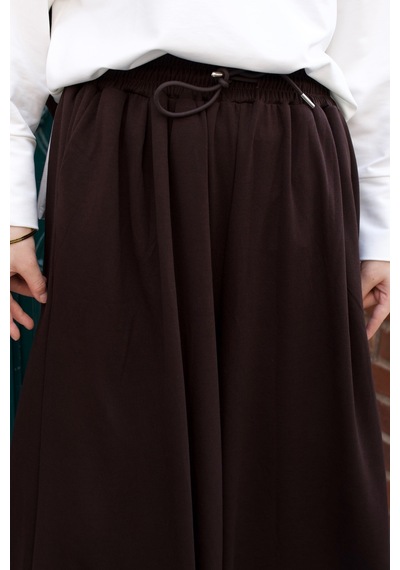 Balenbi Kadın Overisze Oysh Modal Kumaş Beli Lastikli Bağcıklı Etek-pantolon 1238 Kahverengi Balenbi Kadın Overisze Oysh Modal Kumaş Beli Lastikli Bağcıklı Etek-pantolon 1238 Kahverengi