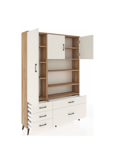 Arges Dolap 9 Raflı 5 Çekmeceli 3 Kapaklı 132x30x195 Çam-ayta... Çam Arges Dolap 9 Raflı 5 Çekmeceli 3 Kapaklı 132x30x195 Çam-ayta... Çam
