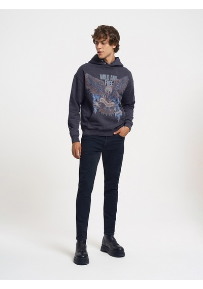 Oversize Erkek Sweatshirt Antrasit