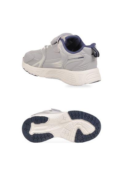 Cool Cırt Banlı Kalın Tabanlı Gri Erkek Çocuk Yürüyüş Ve Spor Ayakkabı Sneaker Terra 26k