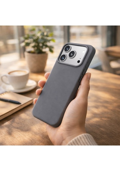 Apple Uyumlu iPhone 17 Pro Max 18 Pro Max Kılıf Renkli Lansman İçi Kadife Yumuşak Kamera Yükseltili Silikon Gri