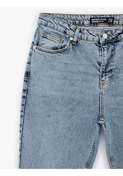 Koton Normal Bel Pamuklu Regular Fit Tapered Jean Pantolon- Joe Jean Açık İndigo 7wam40041nd Koton Normal Bel Pamuklu Regular Fit Tapered Jean Pantolon- Joe Jean Açık İndigo 7wam40041nd