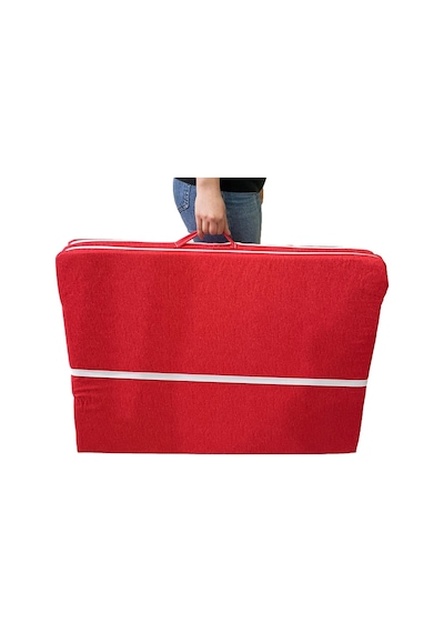 Viphomeconcept Katlanır Yer Yatağı Sünger Yatak Kırmızı Kırçıllı 80X180 Cm-7 Cm