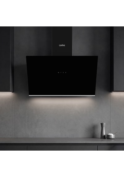 Carino 4 Fonksiyon Mekanik Siyah Power Turbo 3'lü Cam Ocaklı Ankastre Set Fırın+Ocak+Davlumbaz
