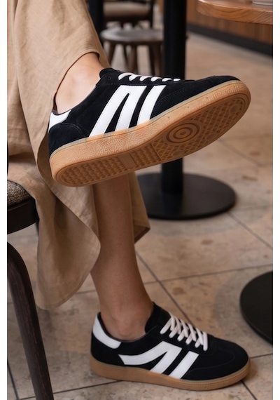 In Step Street-line Classic Siyah Süet-deri Unısex Spor Ayakkabı
