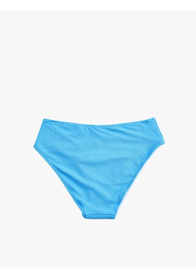 Koton Yüksek Bel Dokulu Bikini Altı Mavi 6sak00013mm