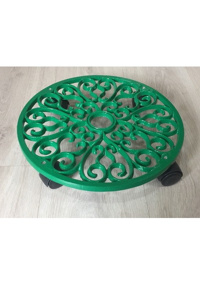Saksı Altlığı Metal Döküm Tekerlekli Saksı Altı