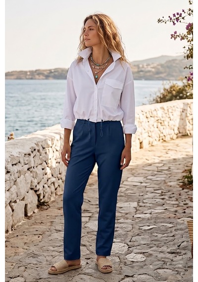 Goffra Kadın Flexon Ultra Esnek Relaxed Beli Lastikli Jogger Pantolon Lacivert W702-r0433-05 Goffra Kadın Flexon Ultra Esnek Relaxed Beli Lastikli Jogger Pantolon Lacivert W702-r0433-05