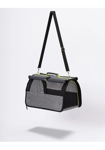 Reyo Brave Paws Flybag Plastik Yırtılmaz Fileli Kedi Ve Köpek Taşıma Çantası Seyahat Çantası Gri 45x25x26cm