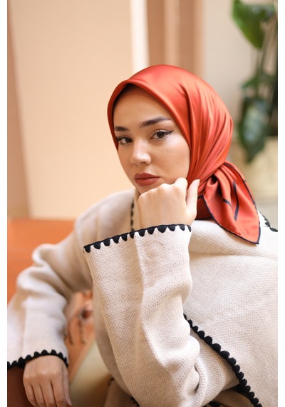 Silk Home Düz Micro Saten Eşarp 28010-13 Bakır