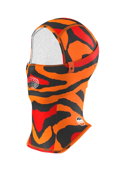 Pro Balaklava, Baskılı, Su İtici Özellikli Dwr Snowboard, Kayak, Motosiklet, Bisiklet Kar Maskesi Orange Siyah