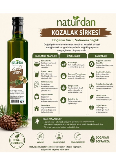 Naturdan Kozalak 500 Ml -uzun Fermente