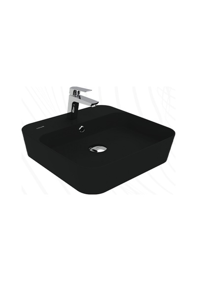 Creavit Loop Kare İnce Çanak Lavabo 45 Cm Kömür Karası Lp046-00kk00e-0000