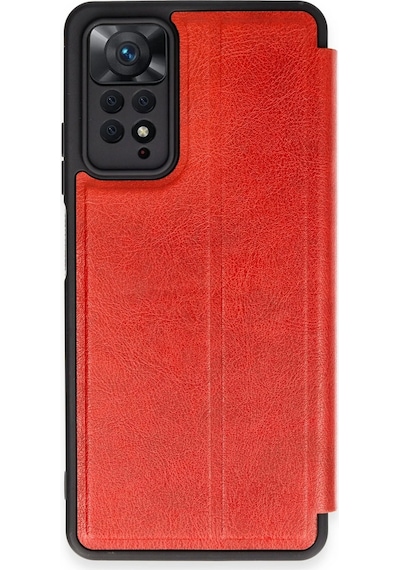 Cosmotex Newface Xiaomi Redmi Note 12 Pro 4g Kılıf Flip Cover - Kırmızı