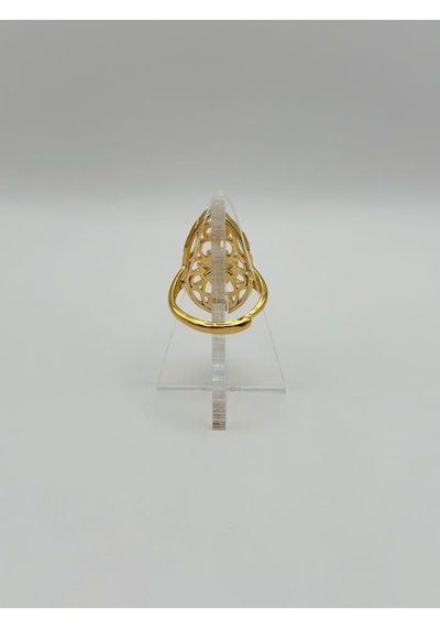 Arnes Jewelry Çelik 22 Ayar Altın Kaplama Ayarlanabilir Yüzük Ar497nes Gold