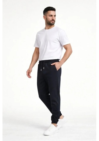 Efnaz Style Erkek Jogger Eşofman Altı Rahat Kalıp, Cepli, Lastikli Paça, Günlük Spor Pantolon - Siyah