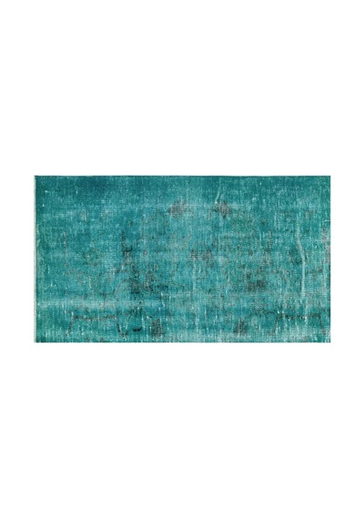 El Dokuması Vintage Yün-pamuk Turkuaz Halı 28615 121 X 210 Cm
