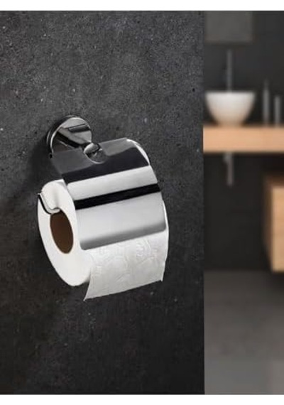 Delmeye Son Yapışkanlı Tuvalet Kağıtlığı Wc Kağıtlık Tutucu Krom Yk-703 000 Açık Krem