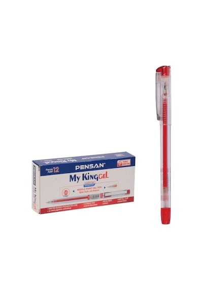 Pensan My-Kıng Jel Mürekkepli Kalem 0,5 Mm Kırmızı 12'Lİ