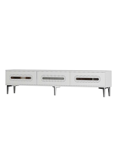 Tsa1806bs Rany Tv Sehpası Beyaz-sılver 180cm Beyaz - Gümüş