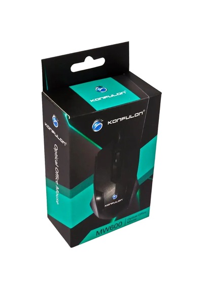 Konfulon Mw600 Kablolu Optik Ofis Mouse - Siyah 3215673