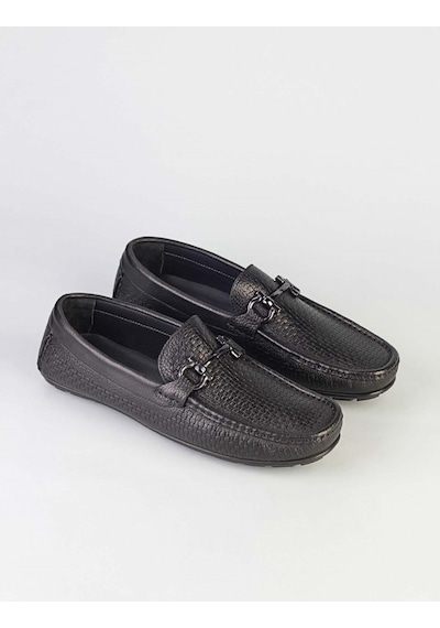 Cabani Hakiki Deri Siyah Erkek Loafer Ayakkabı Siyah (521643809) Siyah