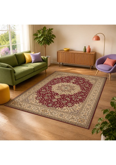 Kartela Halı Aro Halı Jüt Taban Dokuma Halı Bordo - 200 X 300 Cm